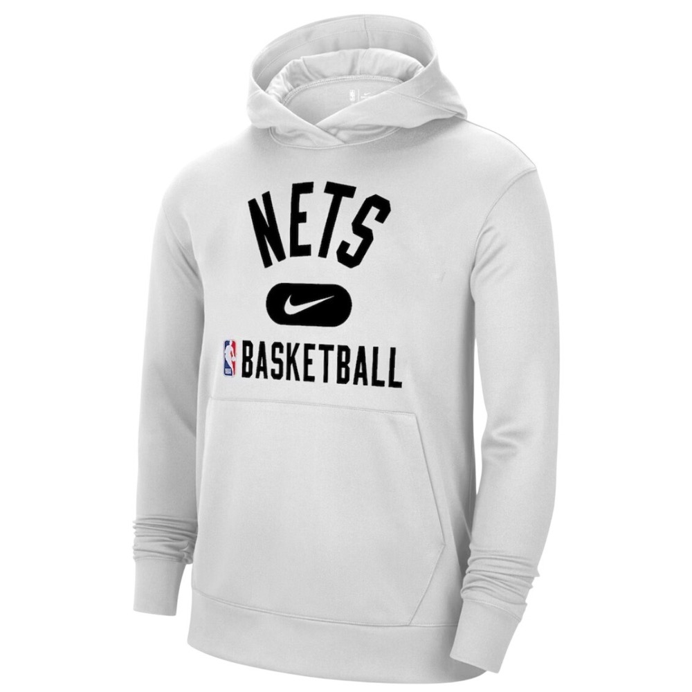 Nike Brooklyn Nets NBA Dri-FIT Hoodie White XL Basketball Pullover NWT